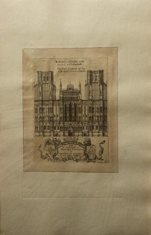 Cattedrale di Exeter, incisione di Daniel King, 16