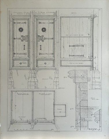 Disegno architettonico - Cattedrale di Lovanio, 18