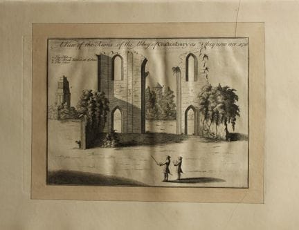 Abbazia di Glastonbury, incisione di Wenceslaus Ho
