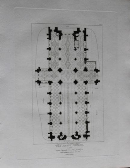 R. Cattermole - Pianta della Cattedrale di Bath, i