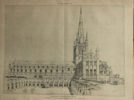SK Greenslade - Cattedrale di Norwich, 1892.

Ques