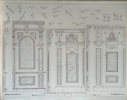 Disegno architettonico - Municipio di Augusta, 187