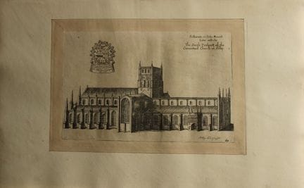 L'Abbazia di Selby, incisa da Daniel King nel 1655