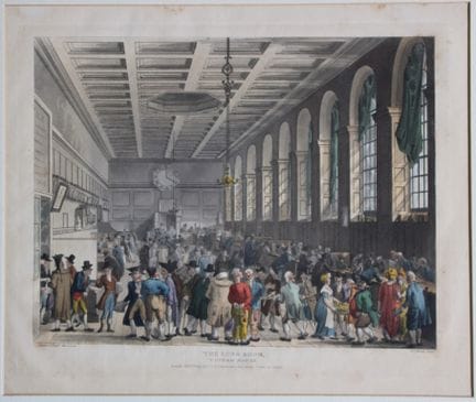 Rowlandson e Pugin - Acquatinta della Custom House
