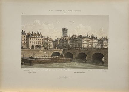 Fedor Hoffbauer - Place du Châtelet e Pont au Chan
