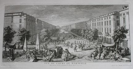 Jacques Rigaud - Veduta dei cortili di Marsiglia, 