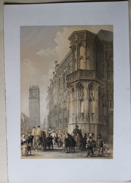Haghe &amp; Day - Litografia del Municipio di Gand