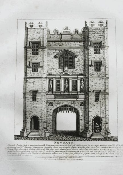 John Thomas Smith - Incisione di Newgate, Londra 1