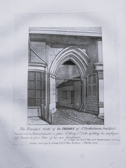 John Thomas Smith - Incisione del Priorato di San 