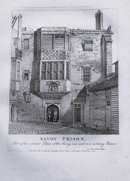 John Thomas Smith - Incisione della prigione di Sa