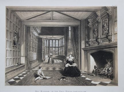 Nash J - Litografia di Speke Hall, Lancashire, 186