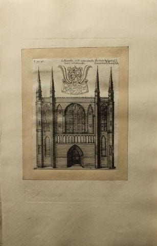 L'Abbazia di Selby, incisa da Daniel King nel 1655