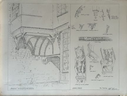 Disegno architettonico - Antica dimora ad Amiens, 