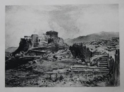 John Fulleylove 1897 - Incisione raffigurante la P
