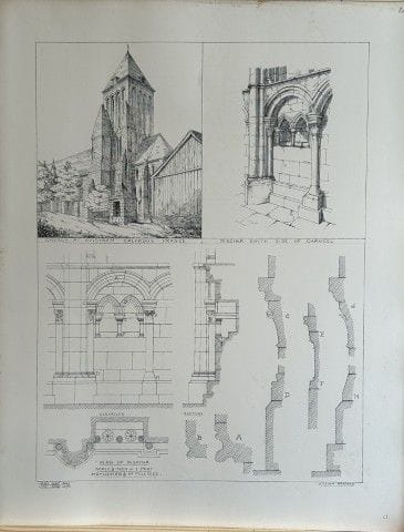 Disegno architettonico - Chiesa di Ovistram, Calva