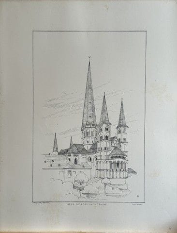 Disegno architettonico - Cattedrale di Bonn, 1870.