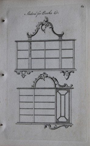 Society of Upholsterers - Shelves for Books 1765.
