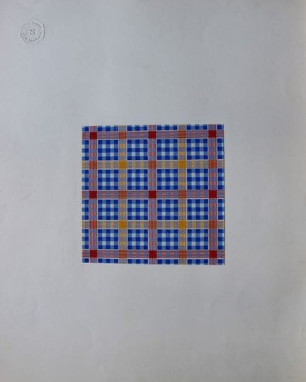 Original-Gouache-Entwurf im Art-Déco-Stil von A. S