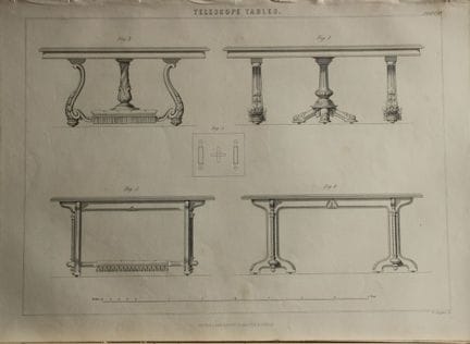 P Thomson -  Telescope Tables engraved by JH Le Ke
