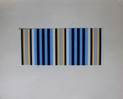 Original-Gouache-Entwurf im Art-Déco-Stil von A. S