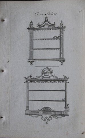 Society of Upholsterers -  China Shelves 1765.

Th