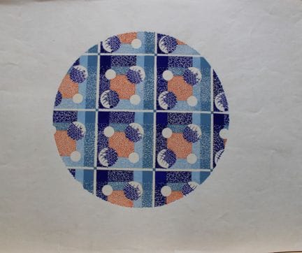 Original-Gouache-Entwurf im Art-Déco-Stil von A. S
