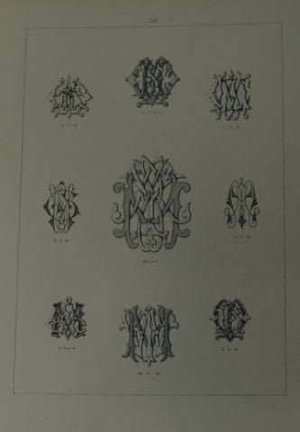 J·戈登·史密斯——1903年版《字母组合图案》石版画。

此石版画选自J·戈登·史密斯所著《适用于