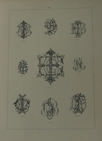 J·戈登·史密斯——1903年版《字母组合图案》石版画。

此石版画选自J·戈登·史密斯所著《适用于