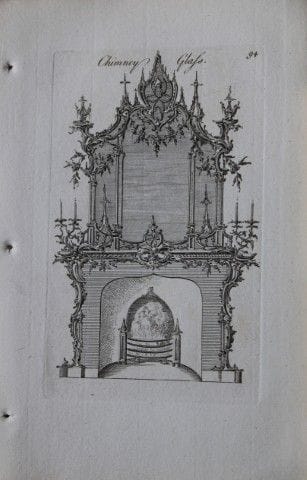软垫家具师协会——壁炉架，1765年。

这幅珍贵的铜版画出自《雅致家居家具：符合当下审美，并增补数