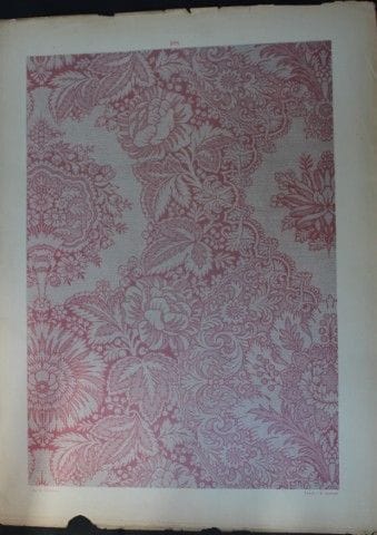 菲施巴赫——《纺织品纹样设计》（1884年）。

这幅彩色石版画选自瑞士圣加仑工业艺术学校校长弗雷德