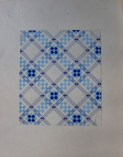 Original-Gouache-Entwurf im Art-Déco-Stil von A. S