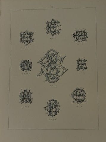 J·戈登·史密斯——1903年版《字母组合图案》石版画。

此石版画选自J·戈登·史密斯所著《适用于