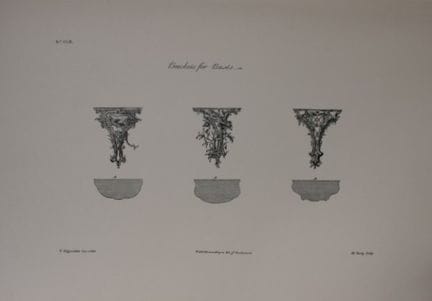 Thomas Chippendale – Originalstich von „Brackets f