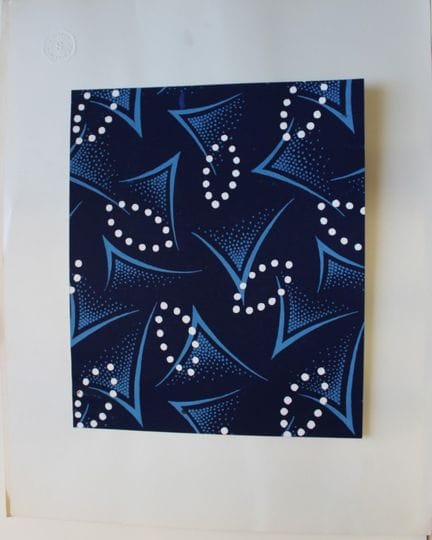 Original-Gouache-Entwurf im Art-Déco-Stil von A. S