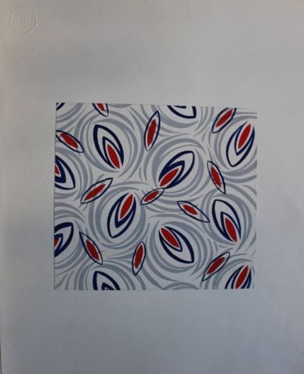 Original-Gouache-Entwurf im Art-Déco-Stil von A. S