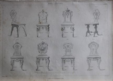 P Thomson -  Hall Chairs engraved by JH Le Keux 18