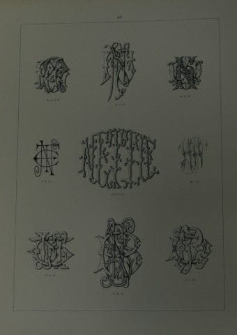 J·戈登·史密斯——1903年版《字母组合图案》石版画。

此石版画选自J·戈登·史密斯所著《适用于