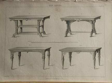 P Thomson -  Side Tables engraved by JH Le Keux 18