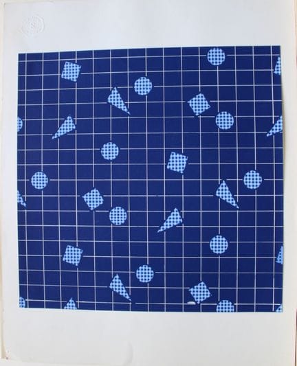 Original-Gouache-Entwurf im Art-Déco-Stil von A. S
