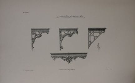 Thomas Chippendale – Originalstich von Halterungen