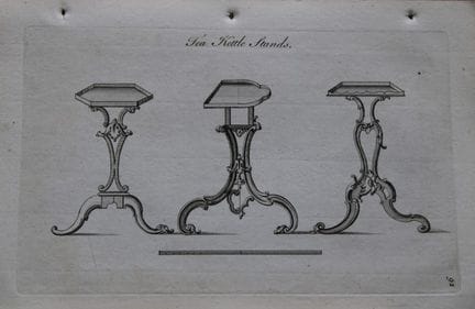 Society of Upholsterers - Tea Kettle Stands 1765.

