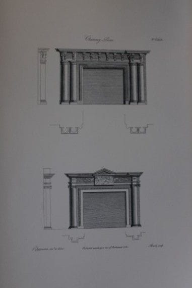 Thomas Chippendale – Originalstich von Kaminumrand