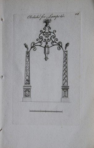 Society of Upholsterers - Obelisks for Lamps 1765.