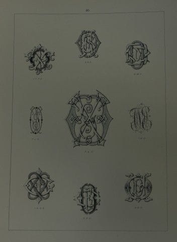 J·戈登·史密斯——1903年版《字母组合图案》石版画。

此石版画选自J·戈登·史密斯所著《适用于