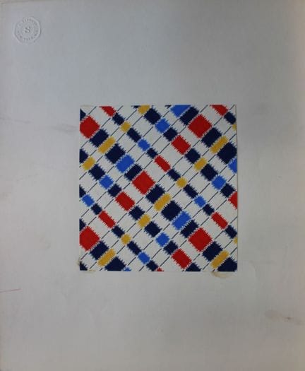Original-Gouache-Entwurf im Art-Déco-Stil von A. S