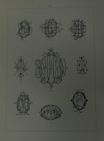 J·戈登·史密斯——1903年版《字母组合图案》石版画。

此石版画选自J·戈登·史密斯所著《适用于