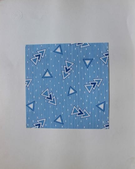 Original-Gouache-Entwurf im Art-Déco-Stil von A. S