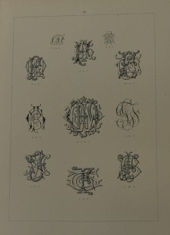 J·戈登·史密斯——1903年版《字母组合图案》石版画。

此石版画选自J·戈登·史密斯所著《适用于