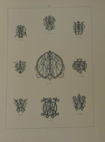 J·戈登·史密斯——1903年版《字母组合图案》石版画。

此石版画选自J·戈登·史密斯所著《适用于