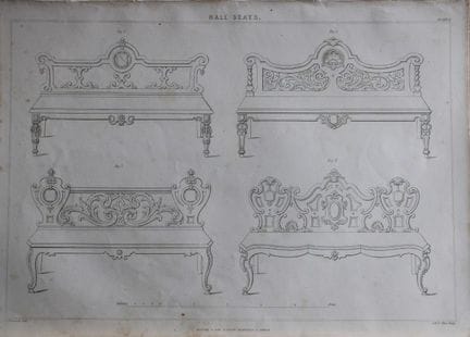 P Thomson -  Hall Seats engraved by JH Le Keux 185